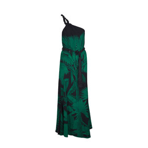 knee length dresses for ladies Open Back Asymmetrical Maxi Dress in Emerald Green main image 1