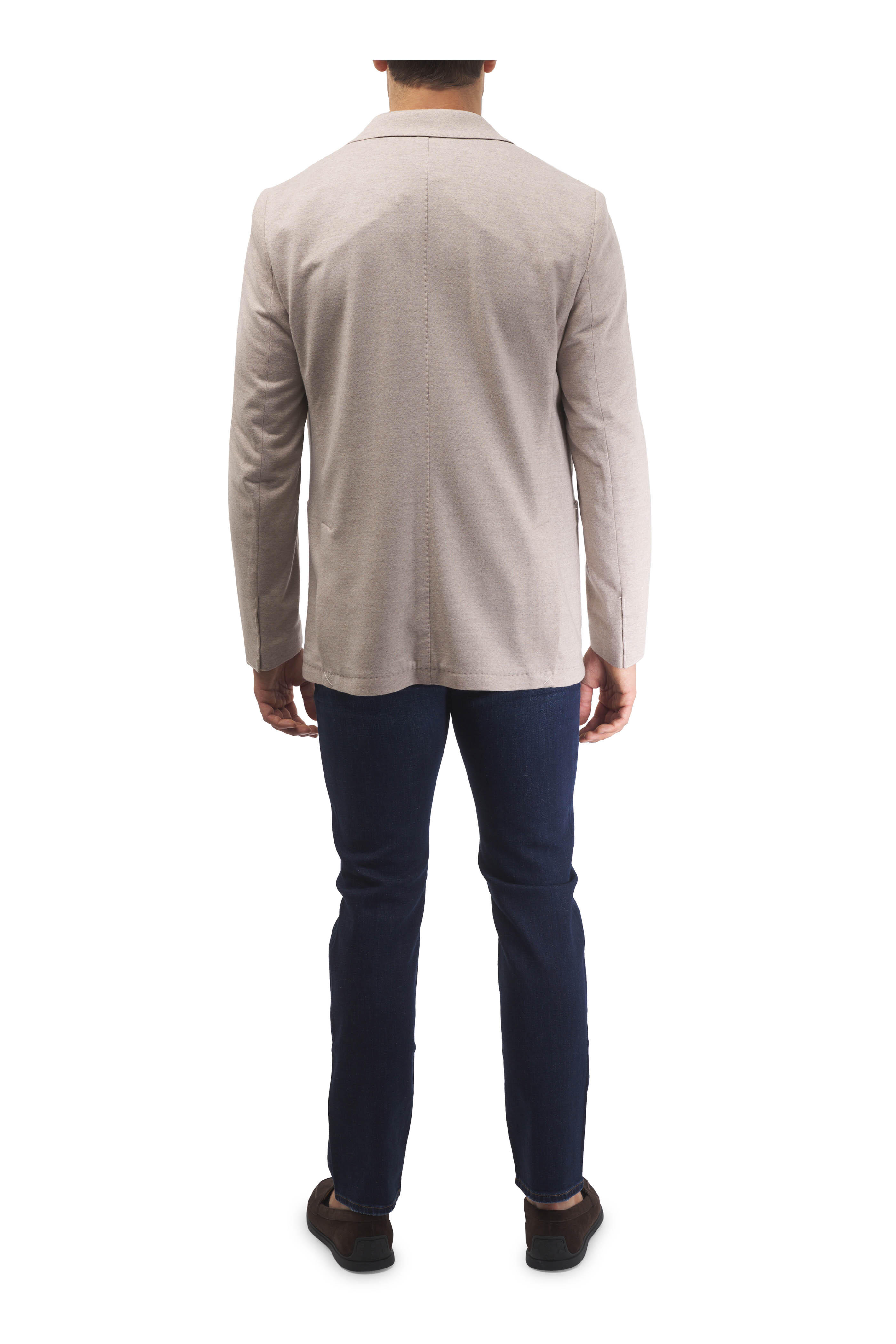 Maurizio Baldassari - Light Brown Wool Jersey Sportcoat