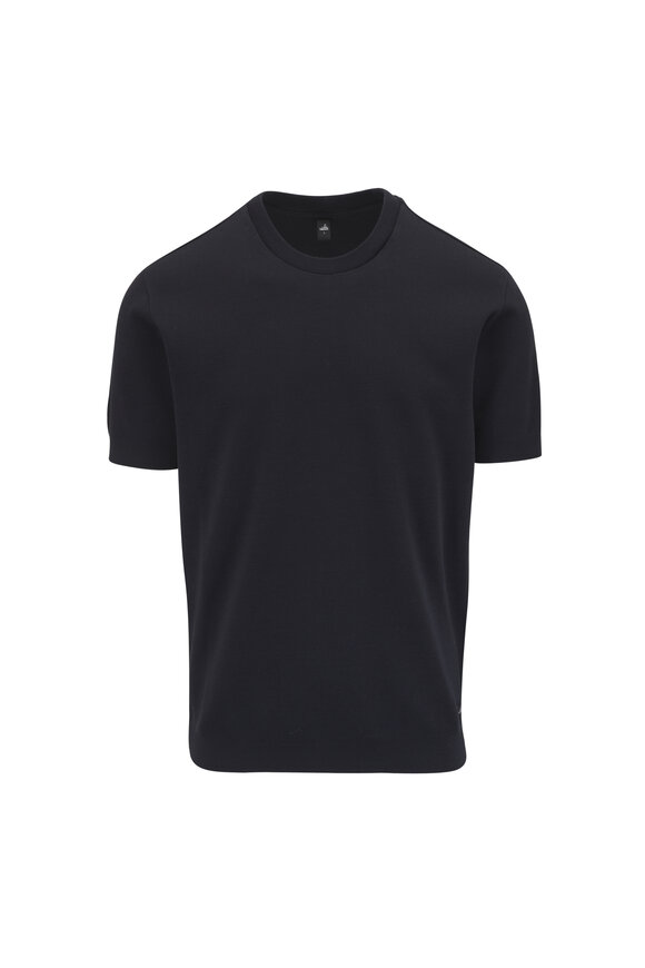 WAHTS Navy Cotton Pique T-Shirt