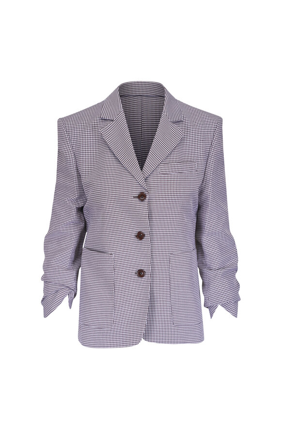 Dorothee Schumacher Casual Graphic White & Walnut Check Jacket