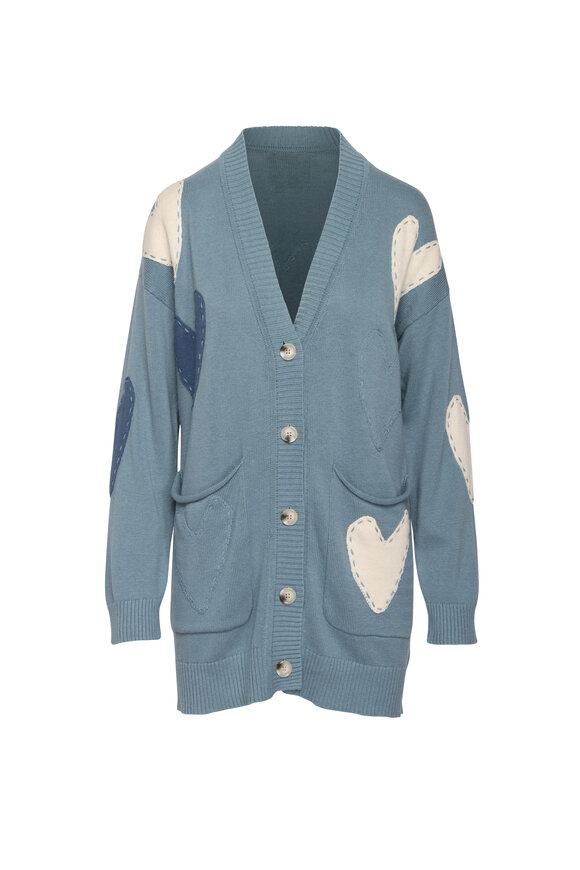 Kerri Rosenthal Poppy Zero Waste Blue Cardigan