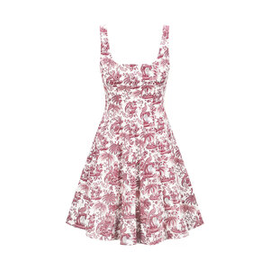 Staud - Bordeaux Toile Wells Mini Dress | Mitchell Stores