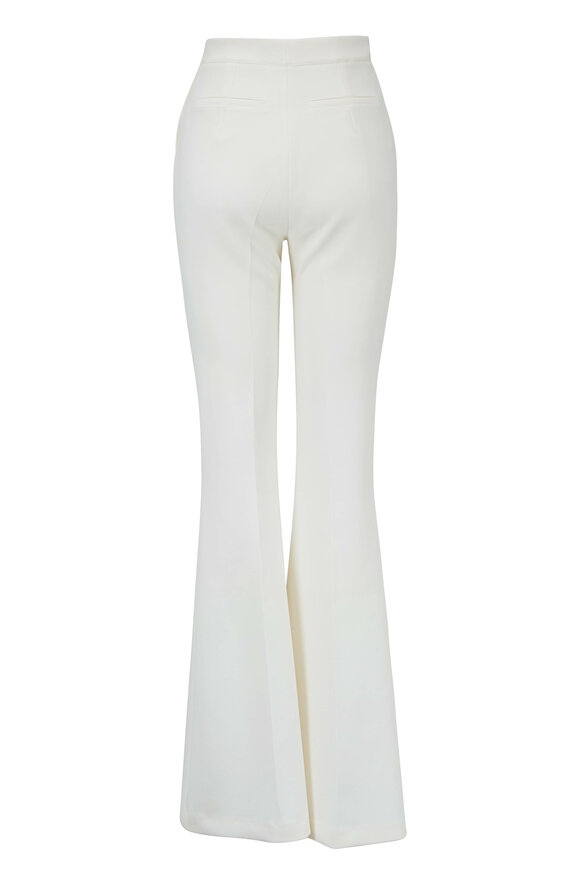 Safiyaa - Halluana Ivory Heavy Crêpe Flare Pant