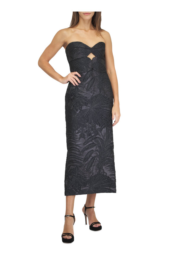 Johanna Ortiz Powerful Stitches Black Maxi Dress - view 2