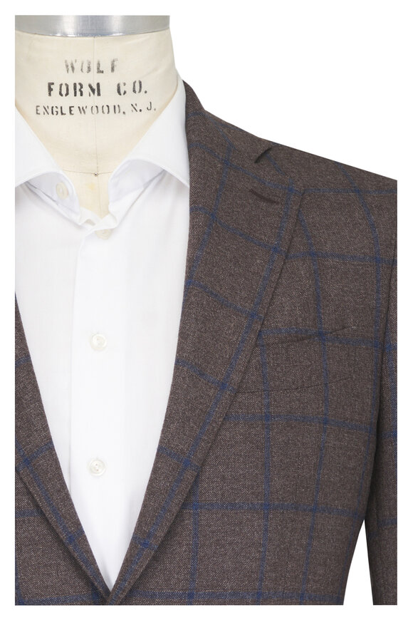 Atelier Munro Brown Check Wool Sportcoat - view 1