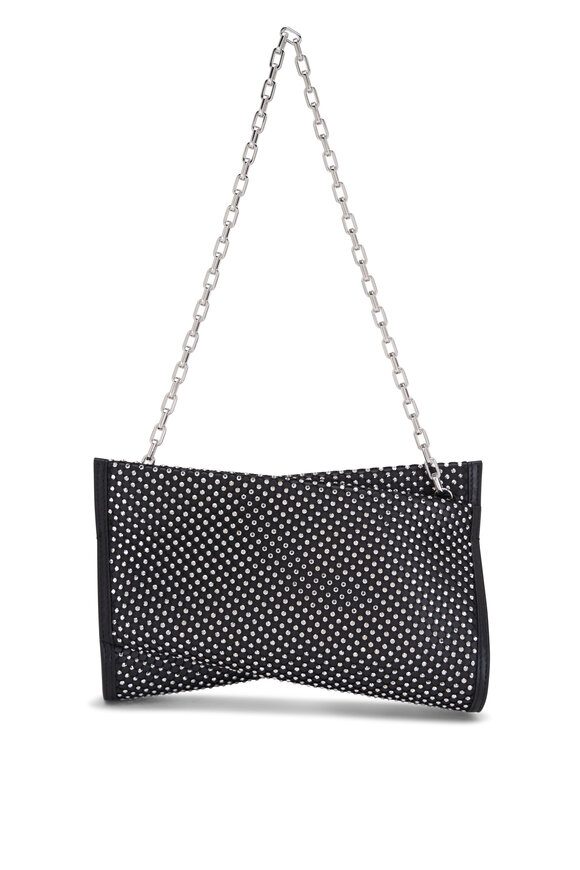 Christian Louboutin - Loubitwist Black & Silver Crystal Shoulder Bag 