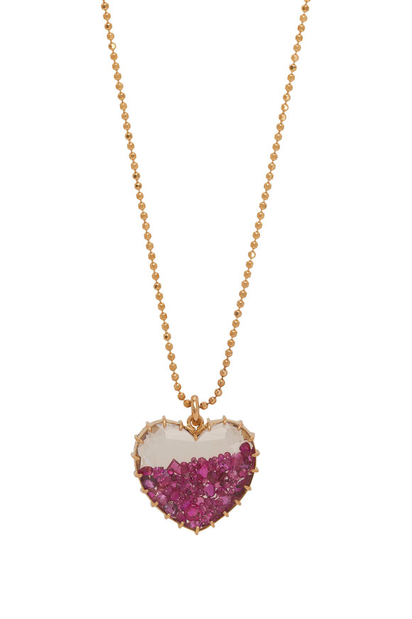 Renee Lewis - Shake© 4CT Ruby Heart Pendant Necklace