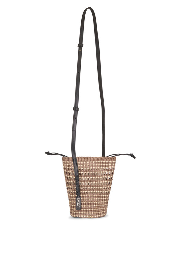 Loewe Braid Pocket Khaki & Natural Bucket Bag - view 1