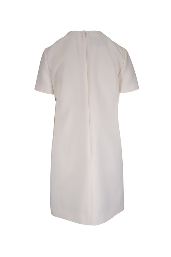 Valentino Ivory Solid Crepe Couture Mini Dress - view 4