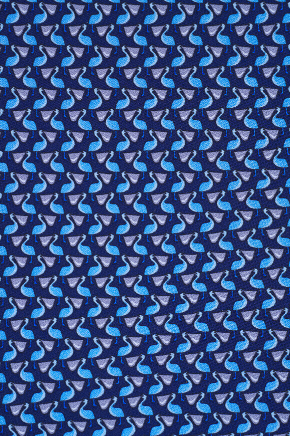 Ferragamo Navy Pelican Print Silk Necktie - view 2