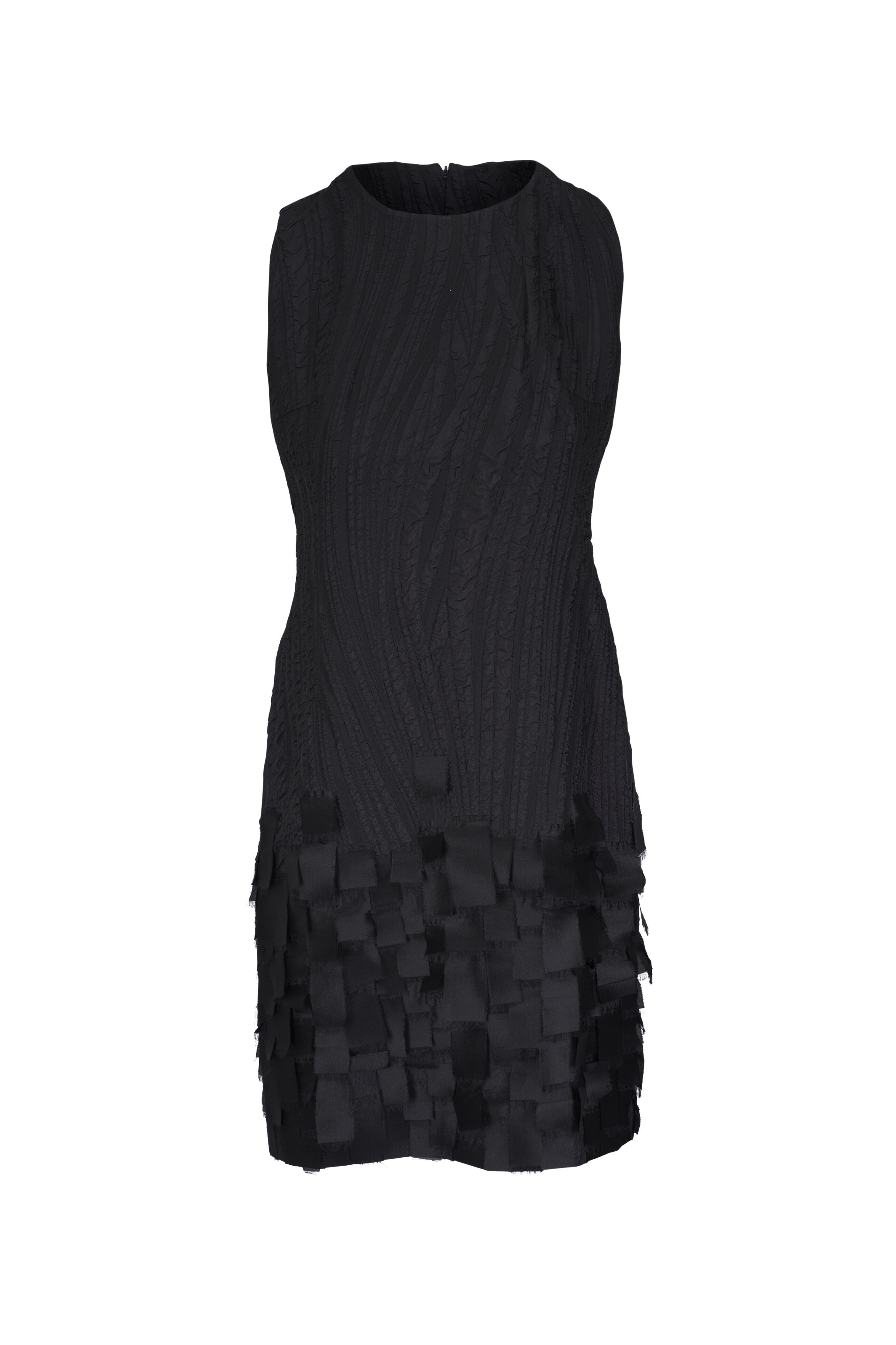 Akris - Black Textured Jacquard Sheath Dress