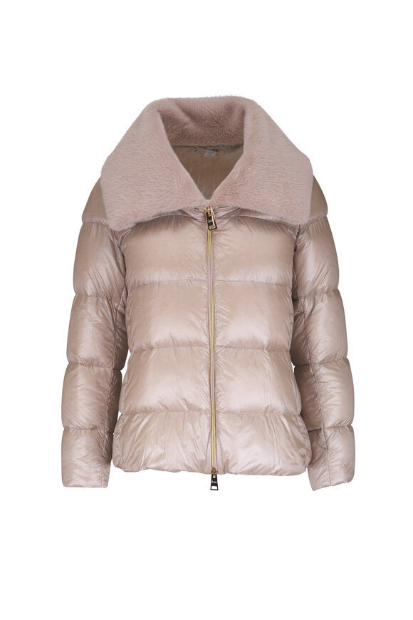 Herno - Beige Nylon Ultralight Side Snap Down Jacket
