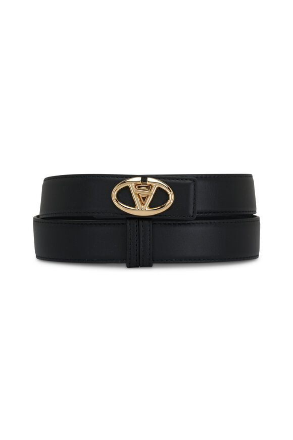 Valentino Garavani Black VLogo Bold Edition Belt