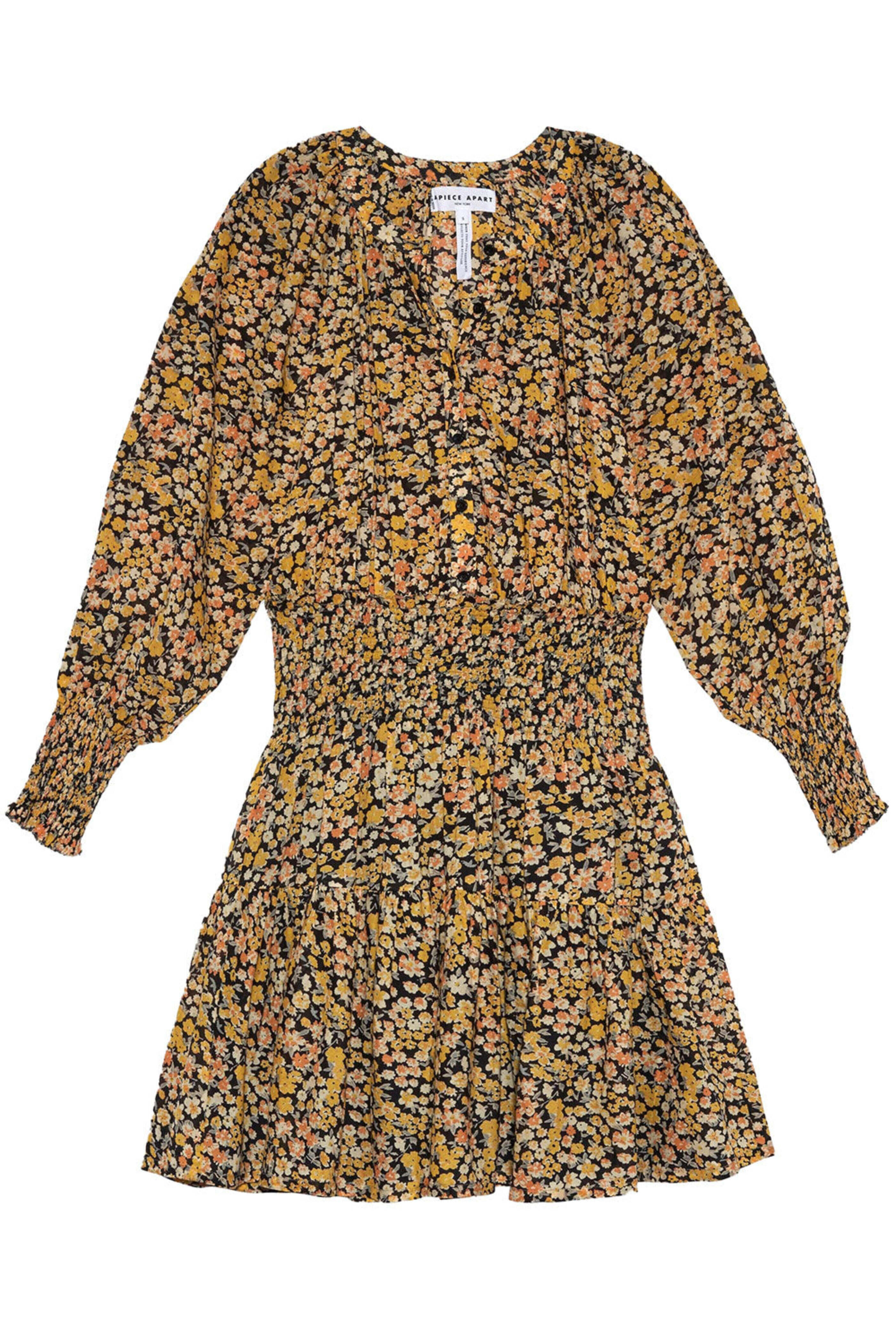 Apiece Apart - Yellow Floral La Ventura Mini Dress