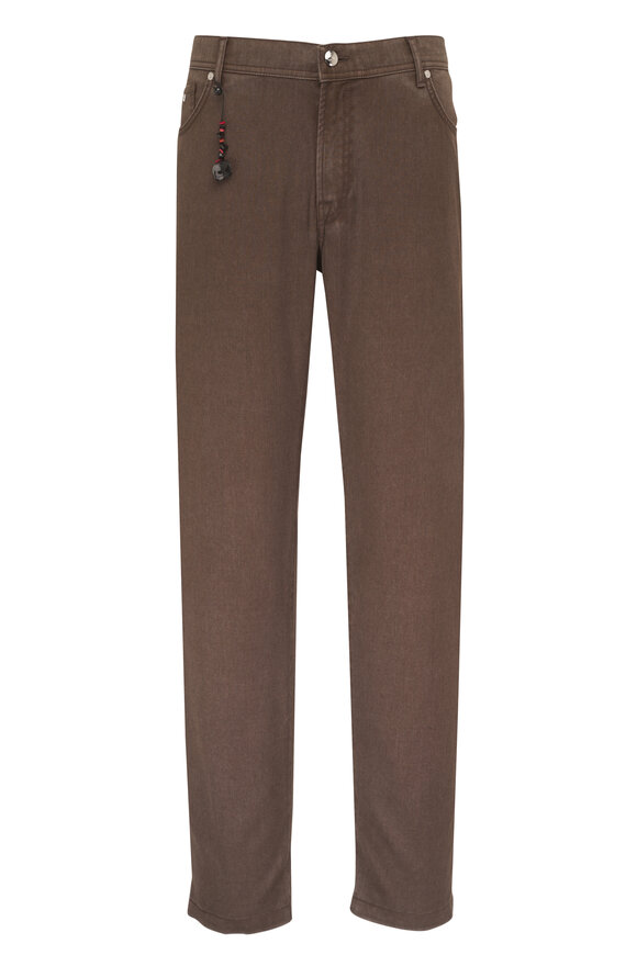 Marco Pescarolo Brown Wool Five Pocket Pant - view 1