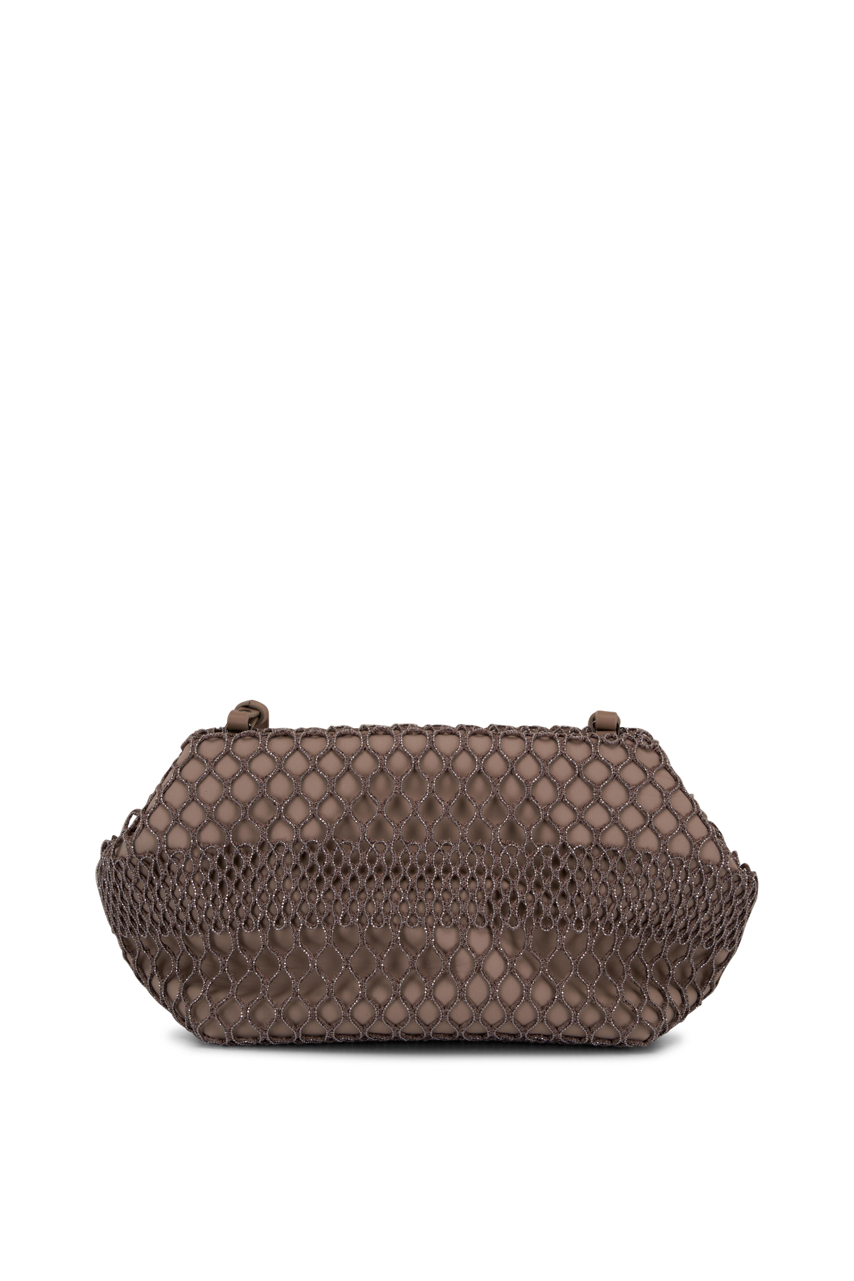 Brunello Cucinelli - Dark Beige Monili Woven Link Shoulder Bag