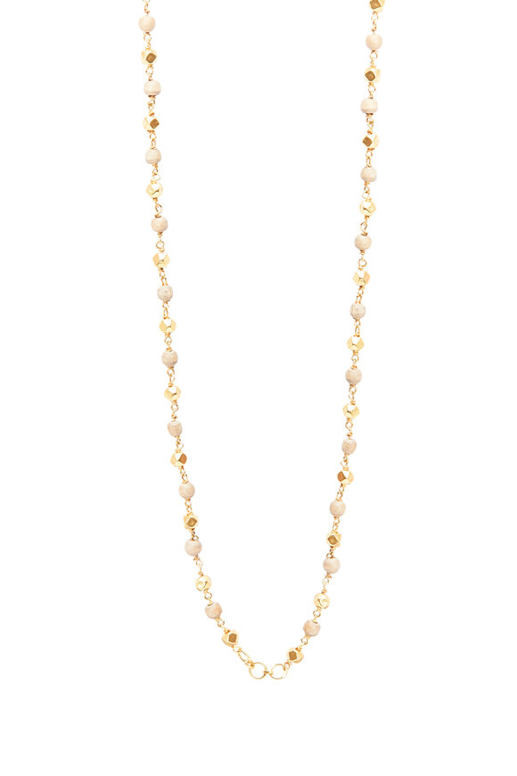 Sylva & Cie - 18K Yellow Gold Tursi Bead Necklace
