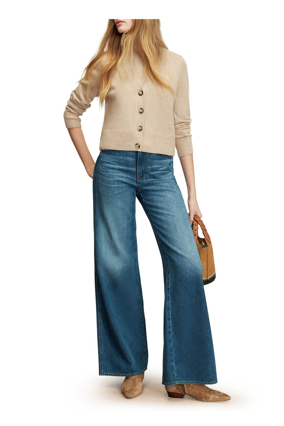 Veronica Beard Oat Cashmere V-Neck Cardigan - view 2