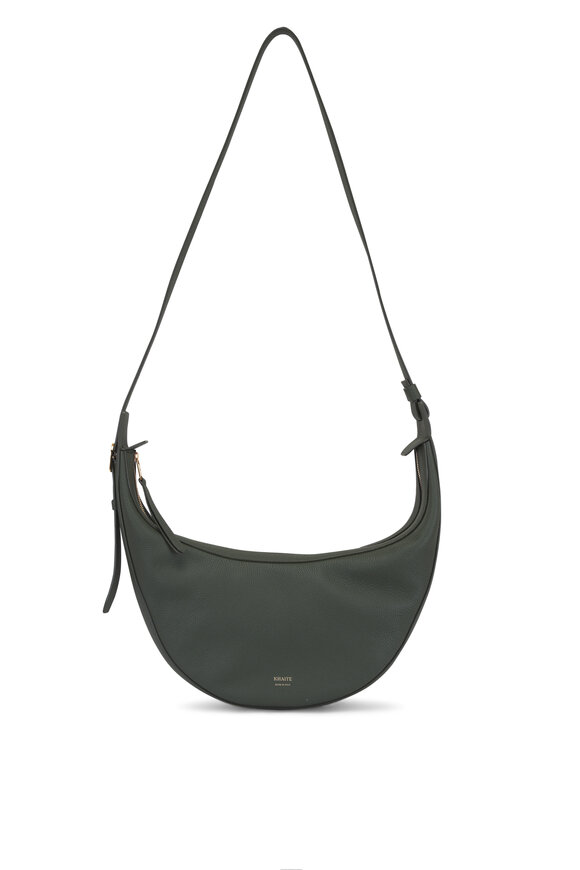 Khaite Small Augustina Bottle Green Leather Crossbody