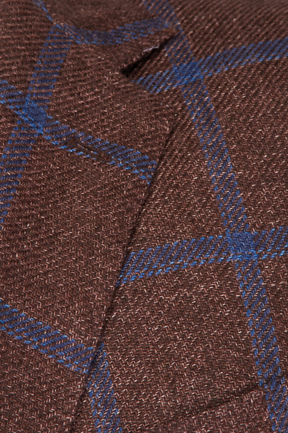 Sartorio Brown & Blue Windowpane Sportcoat - view 3