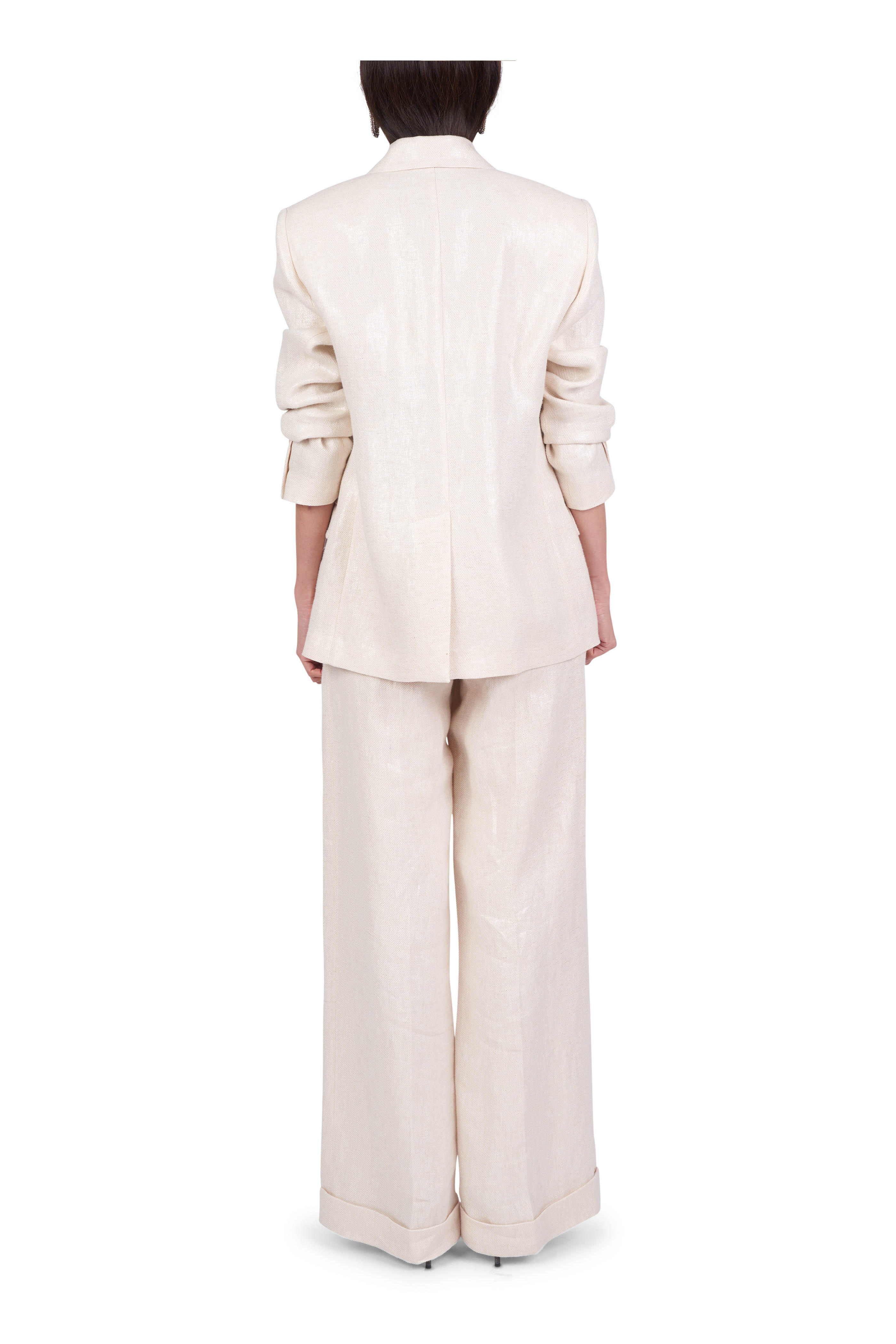 Brunello Cucinelli - Shimmering Cotton Silk Twill Double Breasted Blaze