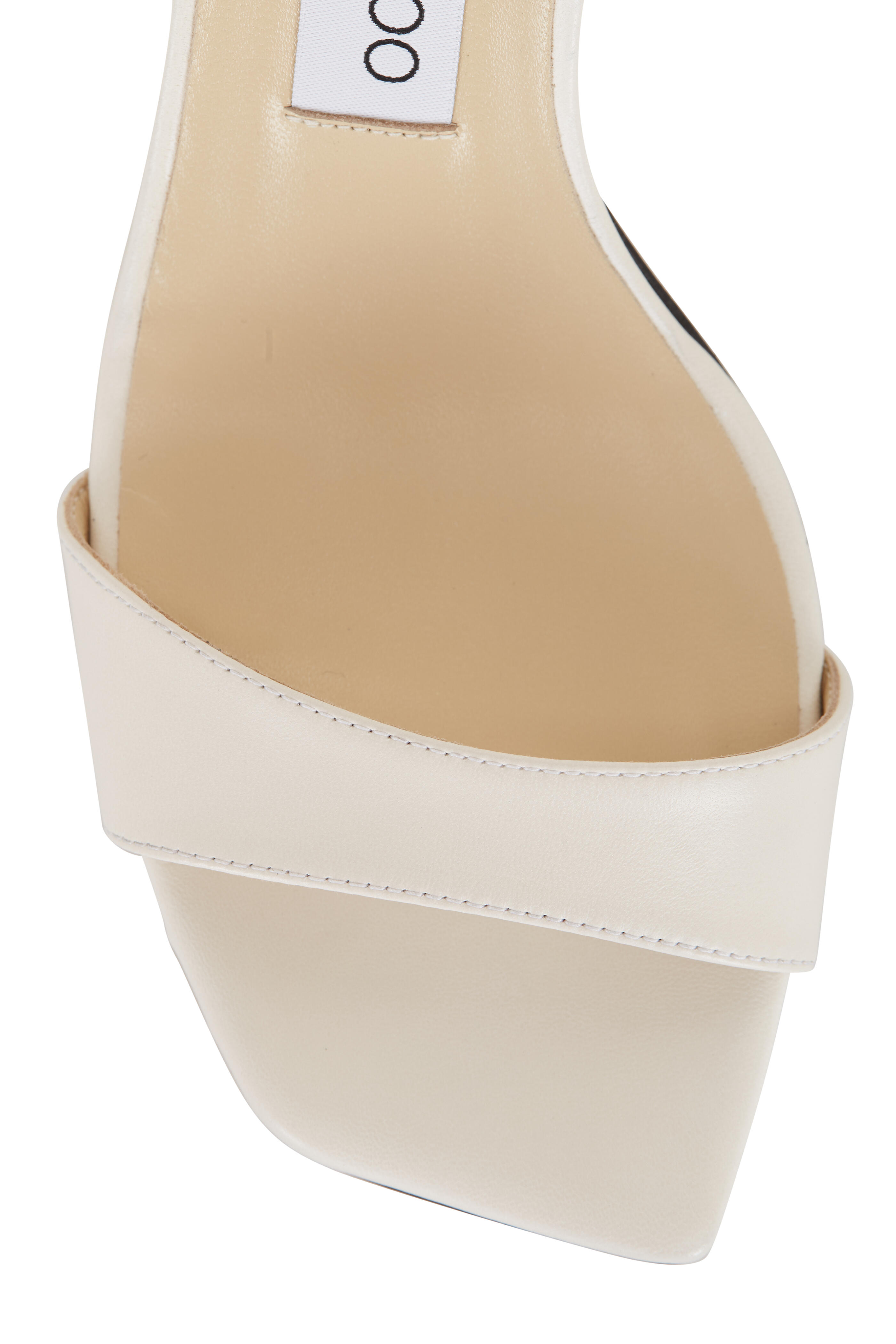 Jimmy Choo - Jago Latte Leather Ankle Strap Sandal, 85mm