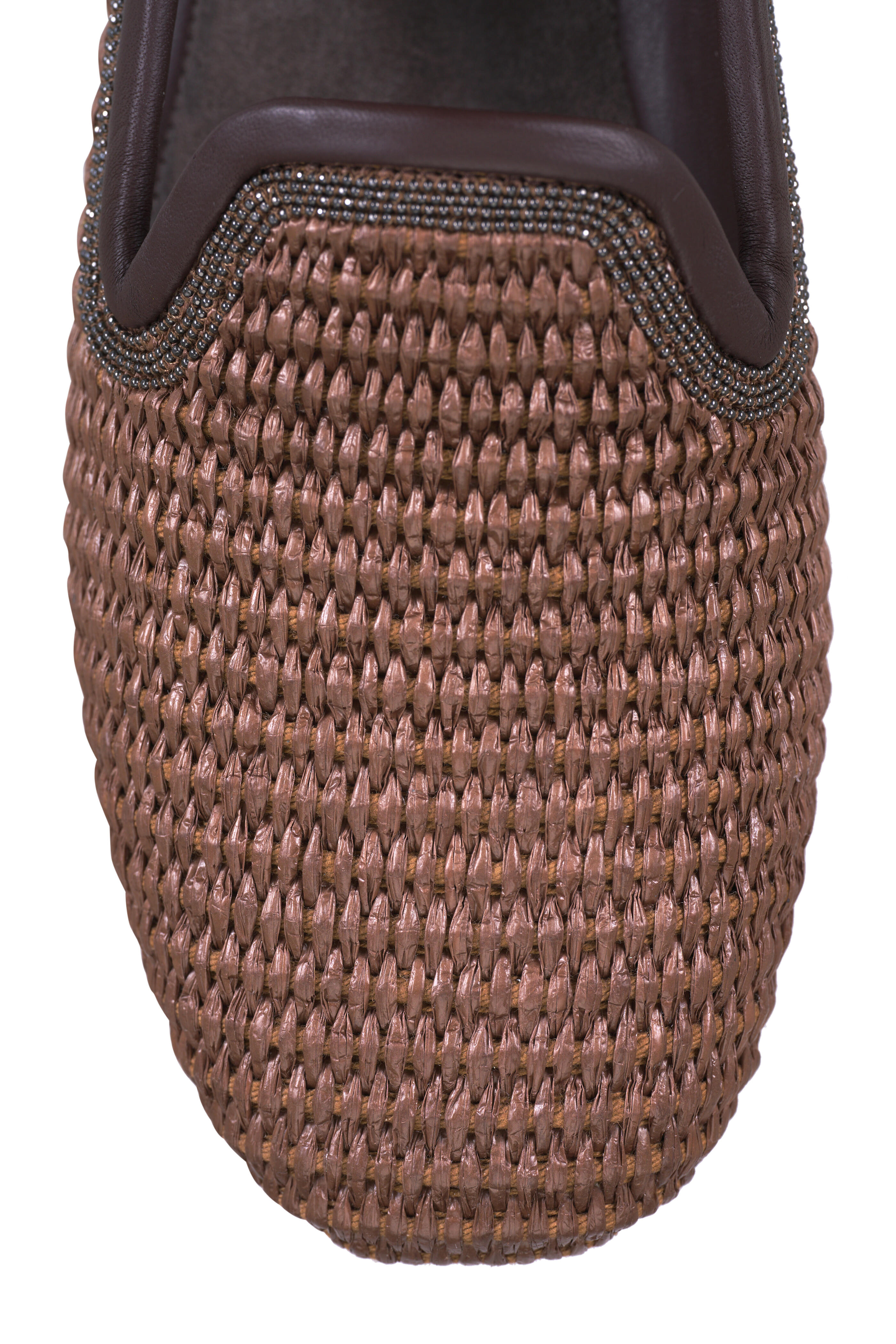 Brunello Cucinelli - Brown Techno Raffia Flat