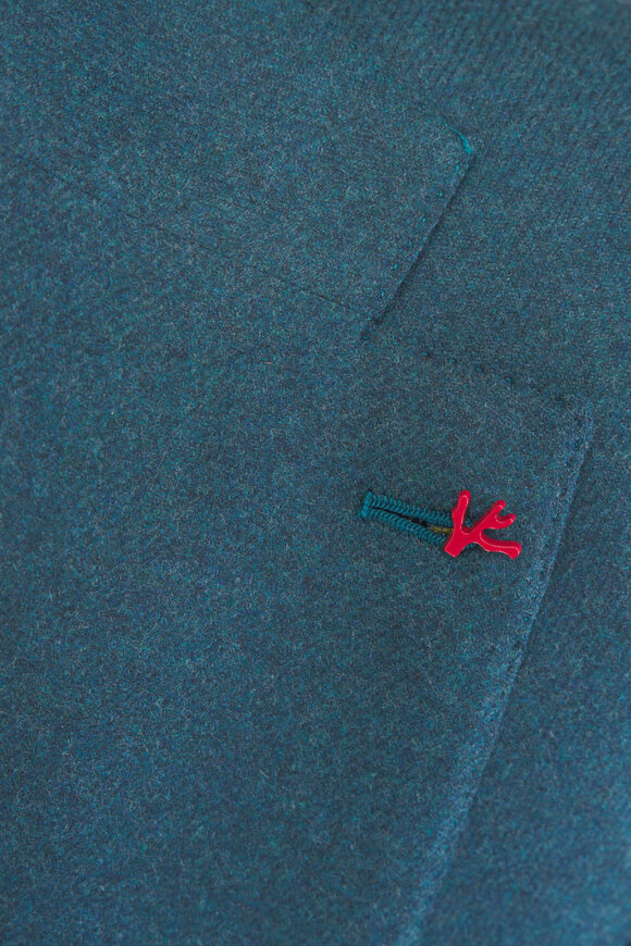 Isaia Marechiaro Teal Wool & Cashmere Sportcoat - view 5