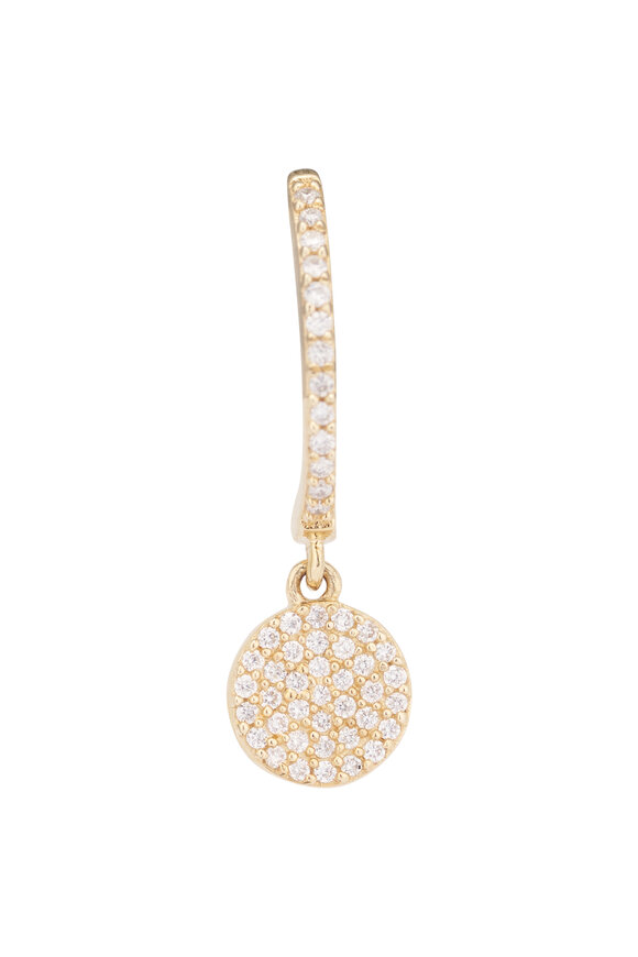 Kai Linz 14k Yellow Gold Diamond Diamond Disc Earring - view 2