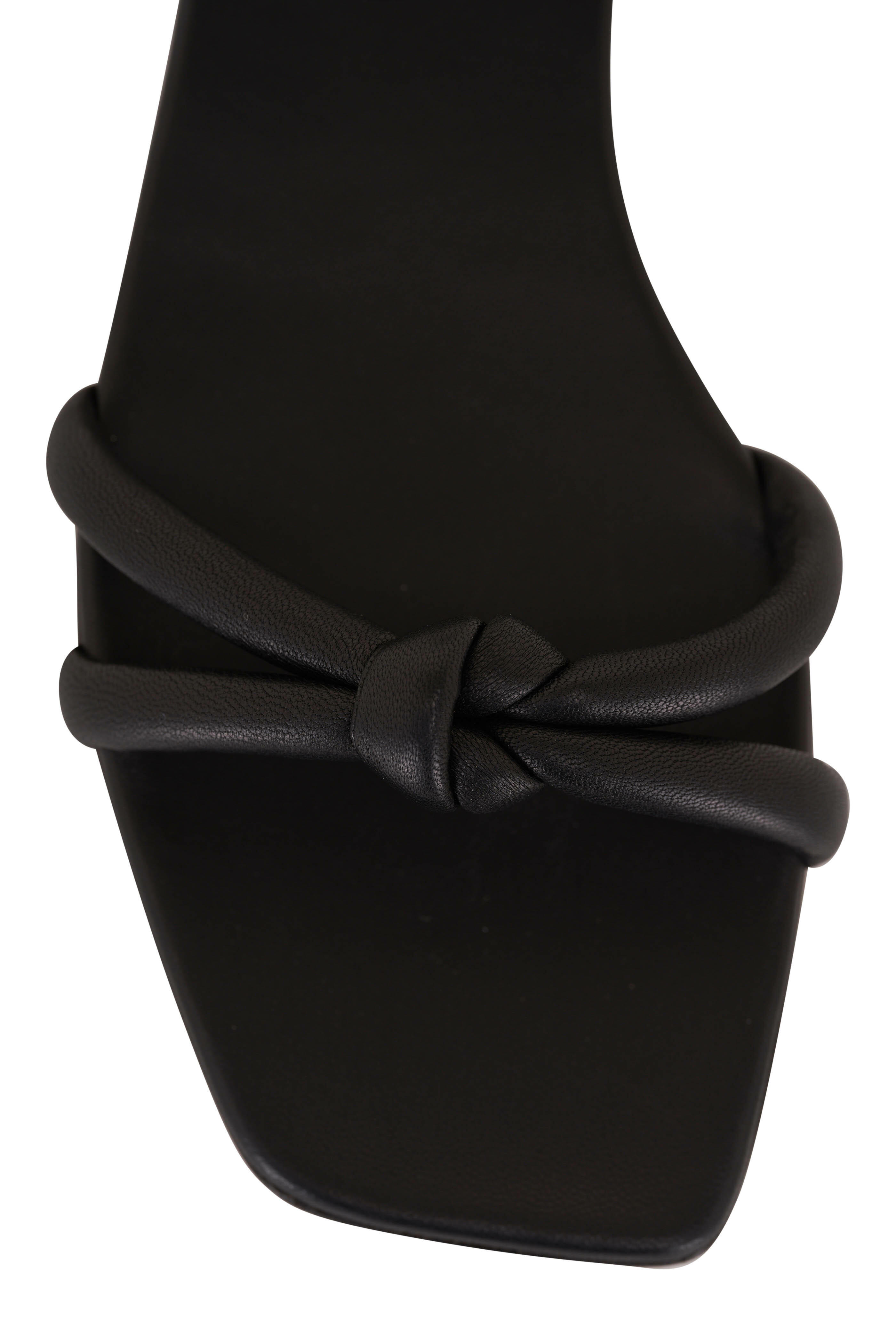 Gianvito Rossi - Juno Black Knot Leather Sandal | Mitchell