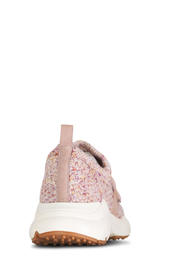 Tod's - Sports Run Rose Knit & Suede Slip On Sneaker