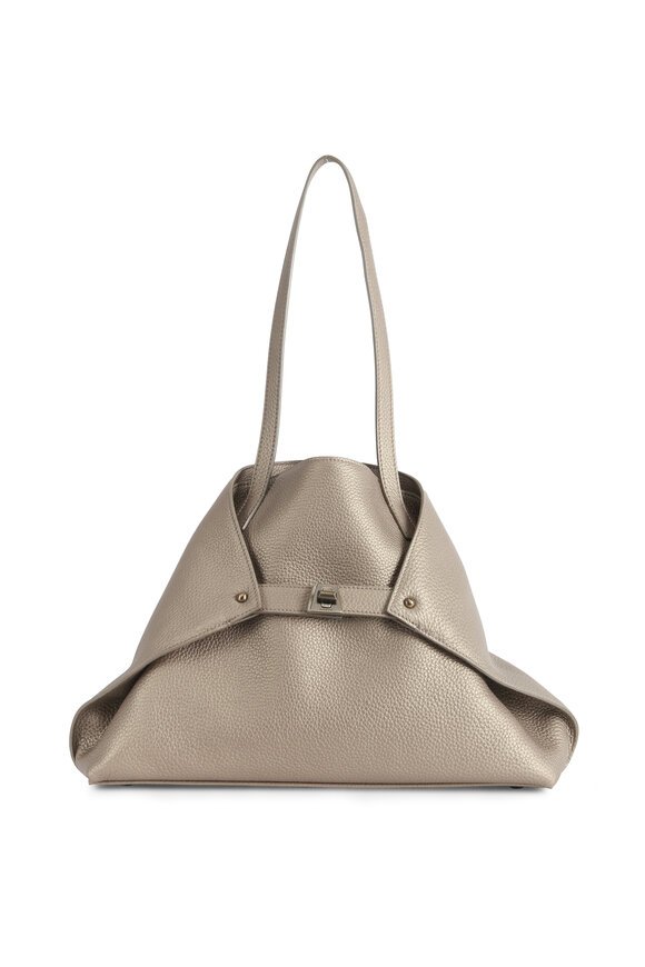 Akris - Ai Bronze Metallic Leather Small Tote