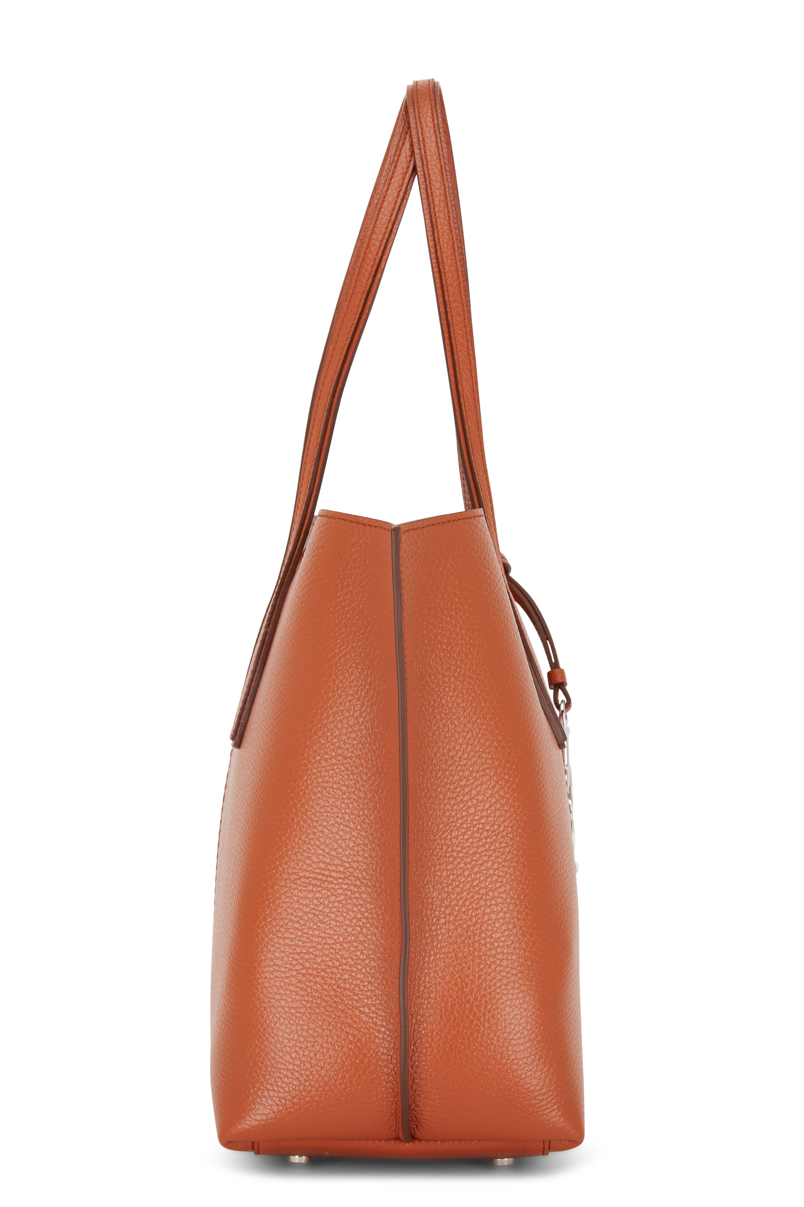 Tod's - Joy Brick Pebbled Leather Medium Shoulder Bag