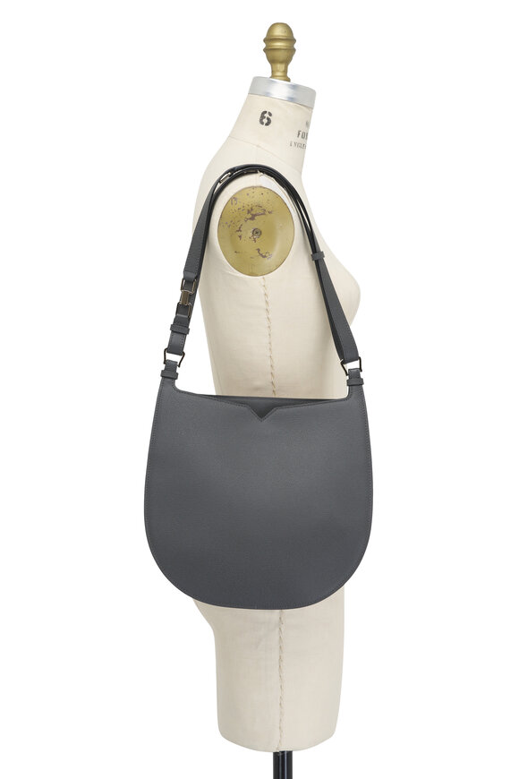 Valextra - Medium Weekend Leather Hobo Shoulder Bag 