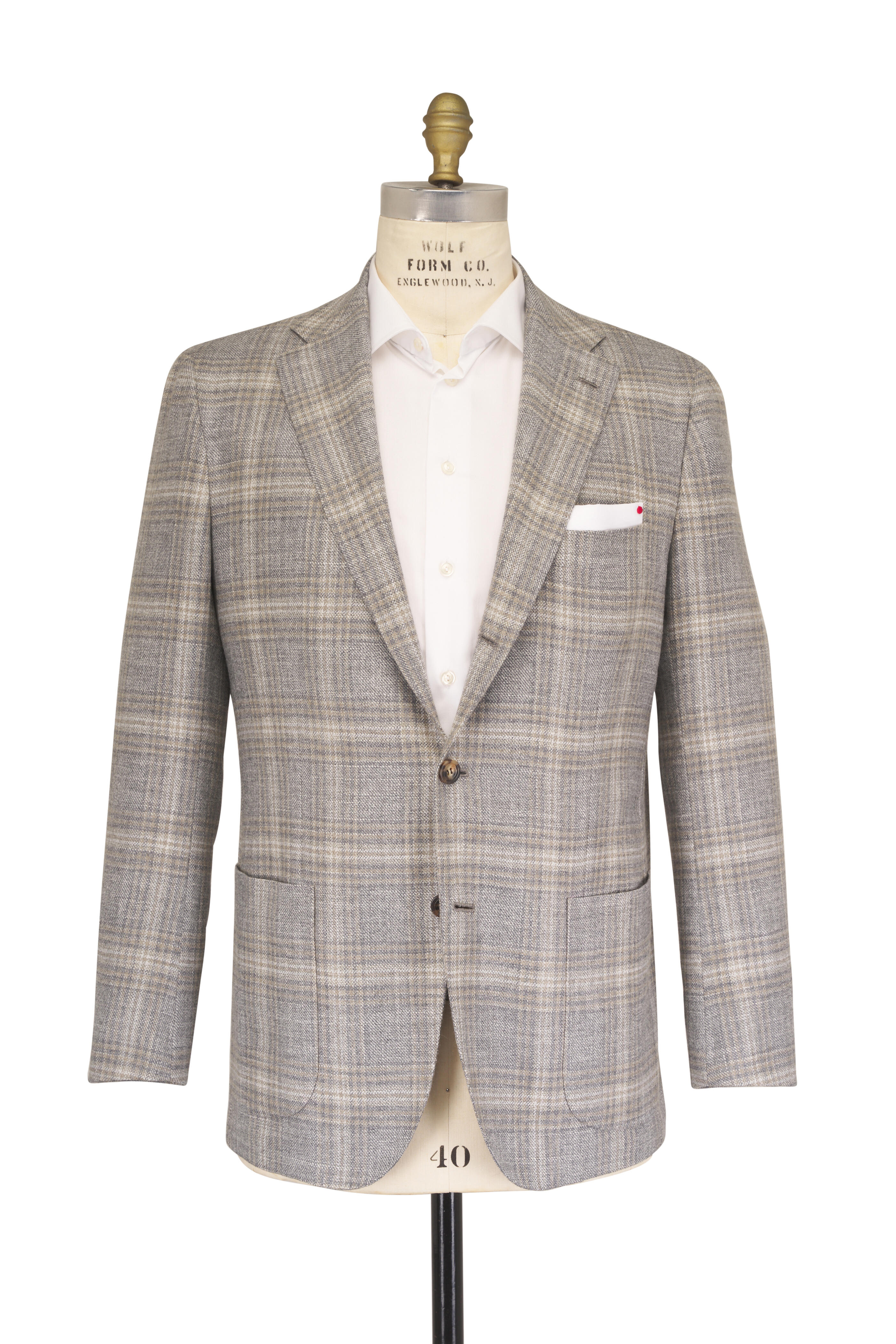 Kiton - Gray & Tan Cashmere, Wool, Silk & Linen Sportcoat - view 2