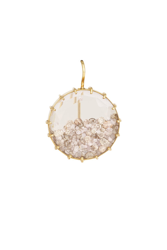 Renee Lewis 18k Yellow Gold Antique Diamond Shake Earring - view 2