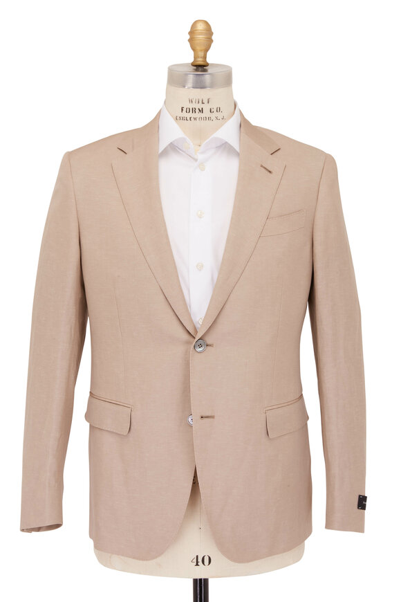 Zegna - Trofeo Tan Wool & Linen Suit