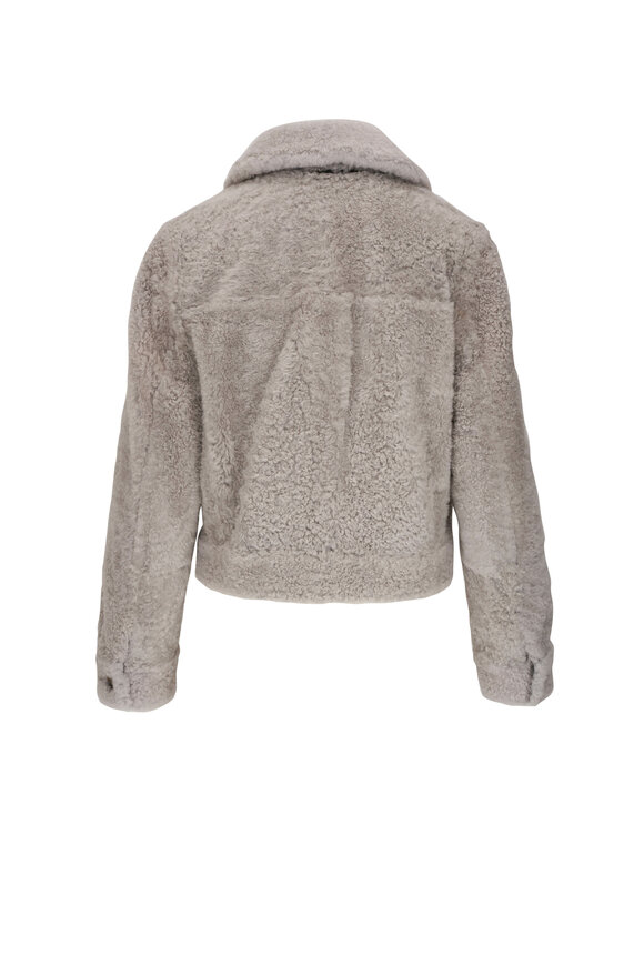 Brunello Cucinelli - Gray Shearling & Leather Reversible Jacket