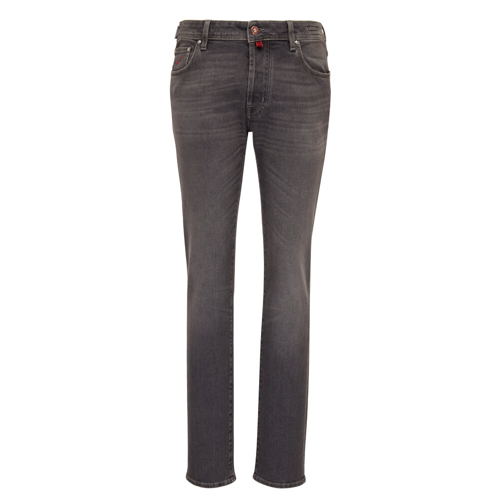 Jacob Cohen Gray Faded Wash Denim Pants Mitchell Stores