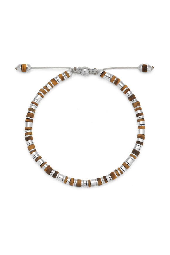 M. Cohen Sterling Silver Matte Tiger's Eye Vexa Bracelet - view 2