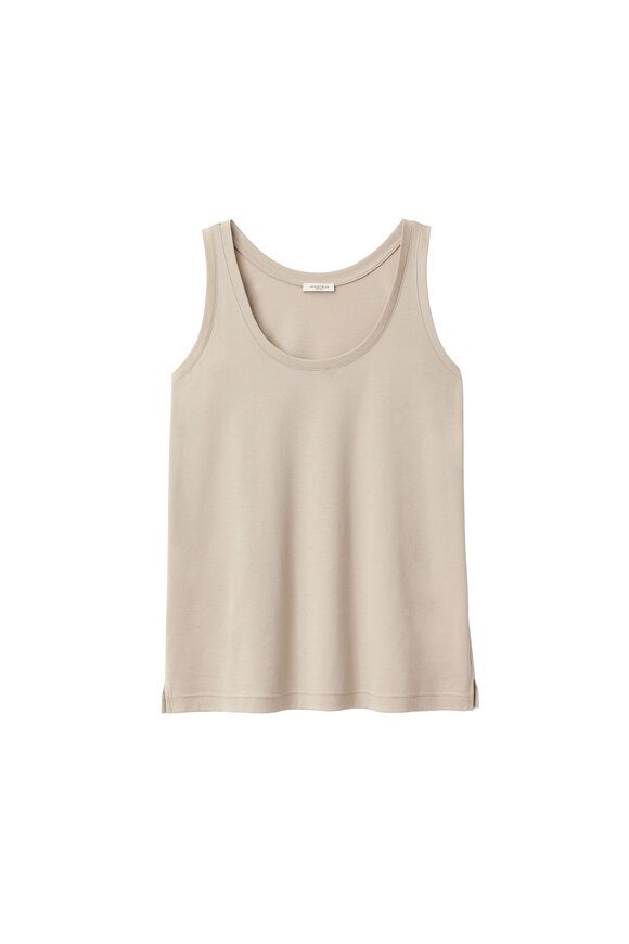 Lafayette 148 New York Cement Cotton & Silk Scoop Neck Tank - view 6