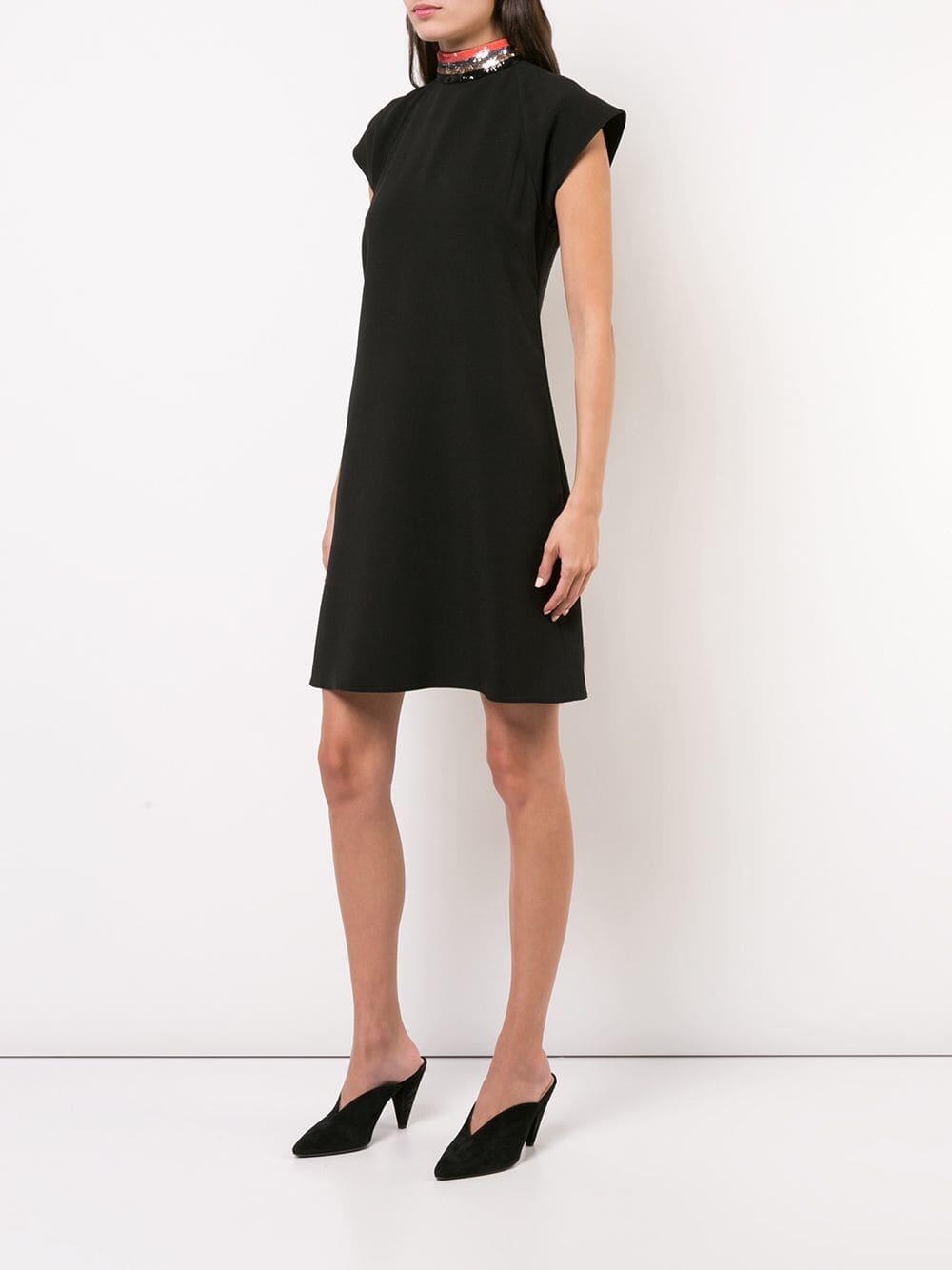 ruffle black maxi dress Christabelle Neck:17 Featuring a halter neckline catwalk Women's navy oversized long-sleeves