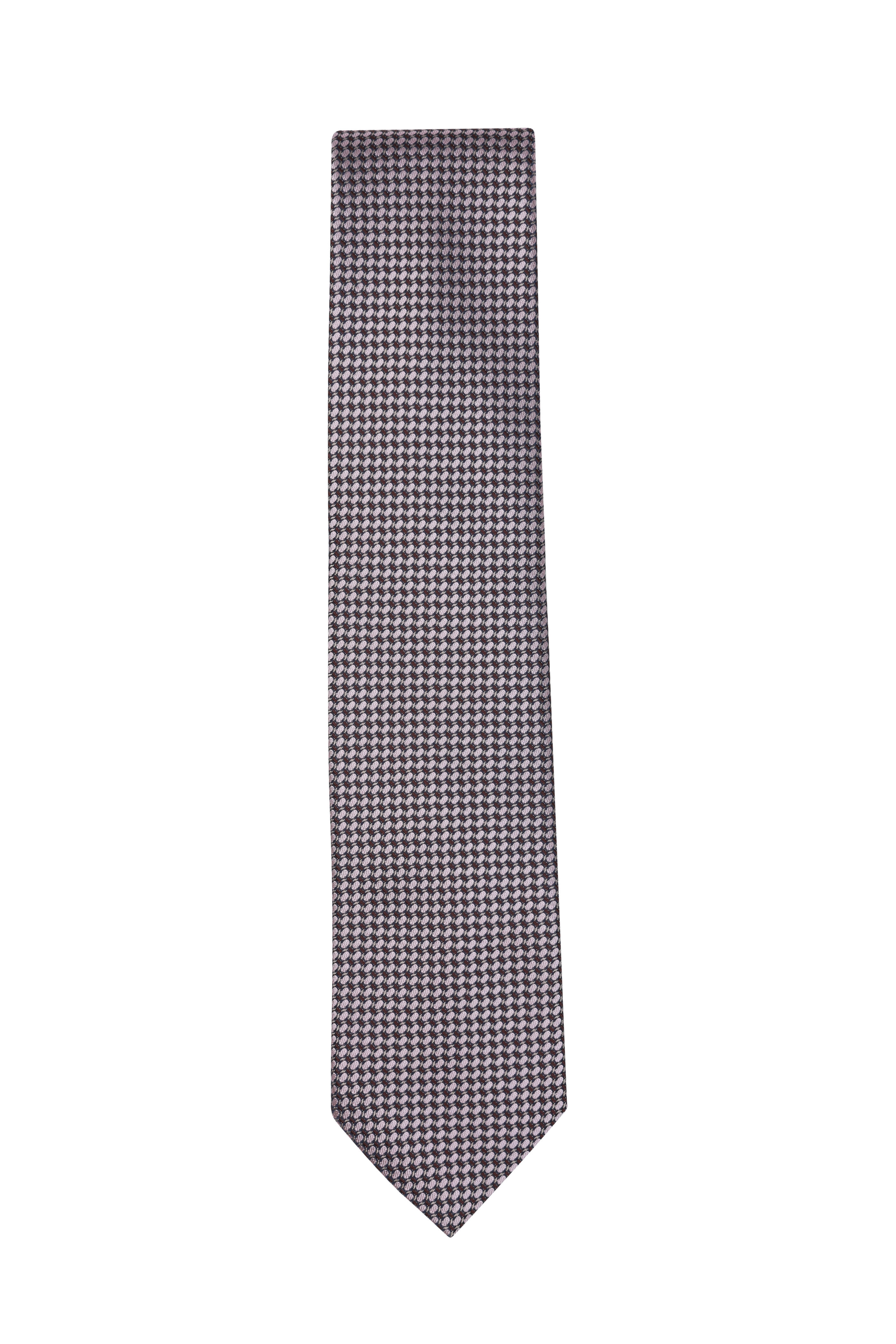 Brioni - Rose Geometric Silk Necktie | Mitchell Stores