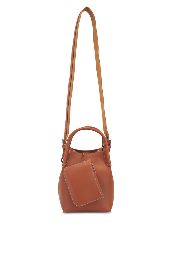 Loro Piana Small Bale Tan & Sun Gold Leather Bucket Bag - view 4