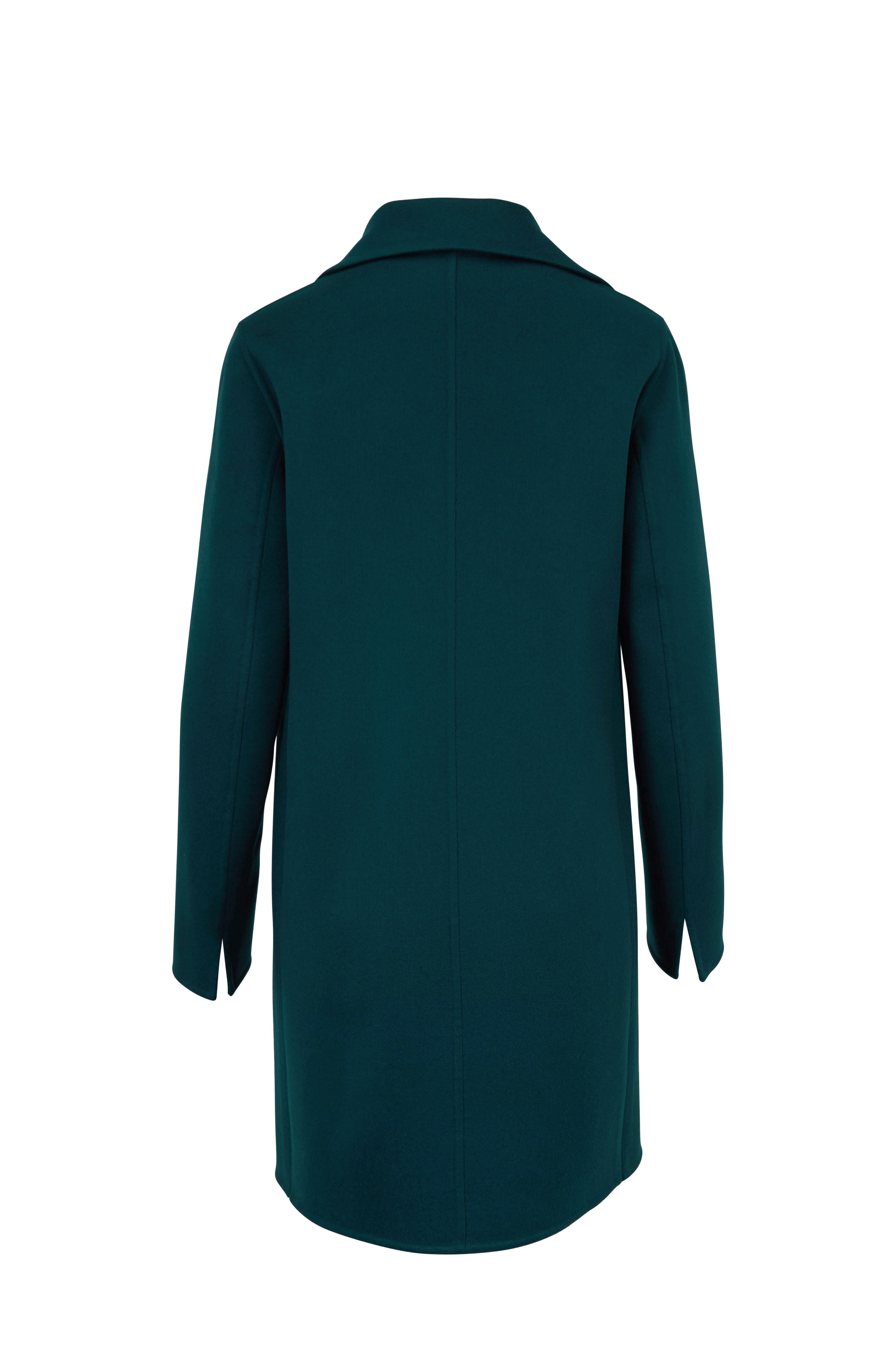 Akris - Bera Teal Double-Faced Cashmere Coat