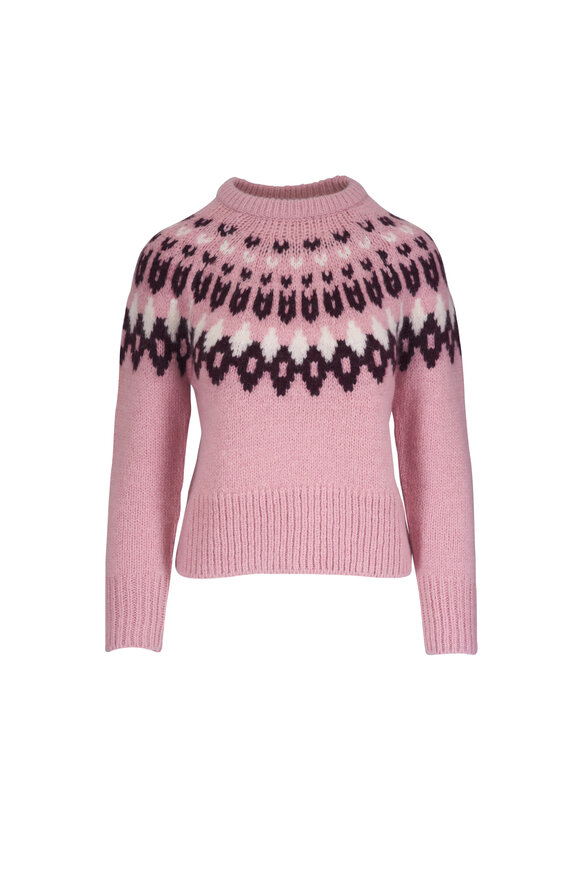 Veronica Beard Anne Petal Multi Fair Isle Sweater