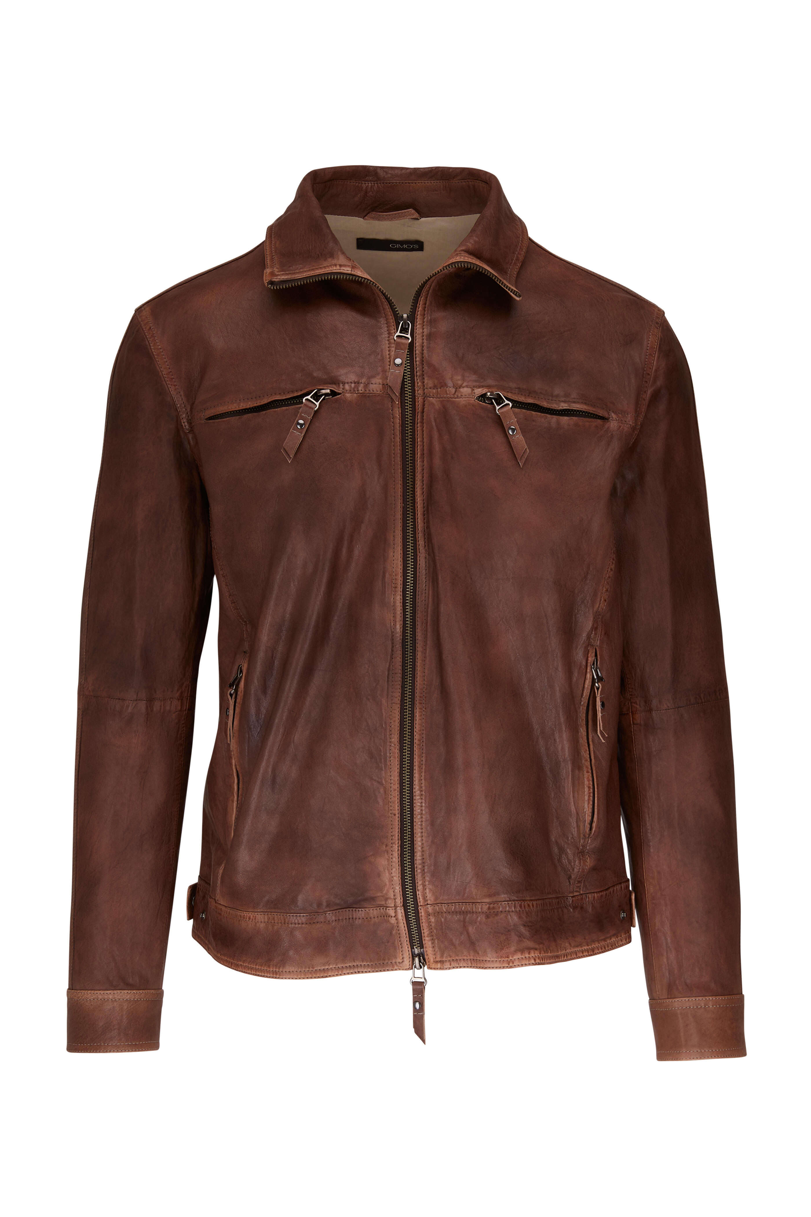 Gimo's italiana clearance moto leather jacket