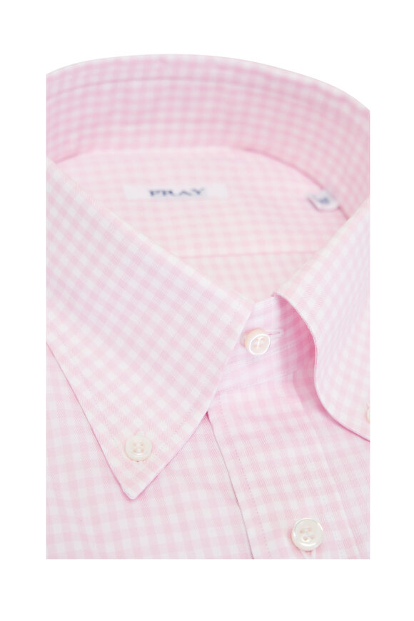 Fray - Pink Check Cotton Dress Shirt