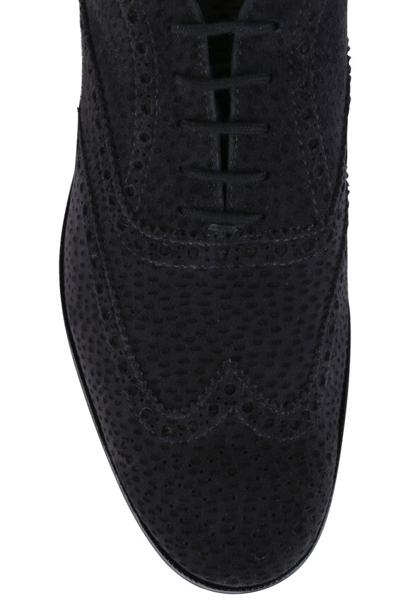 Gravati - Charcoal Gray Suede Wingtip Oxford Shoe 