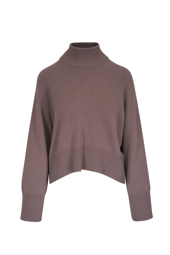 Brunello Cucinelli Tortora Cashmere Mockneck Sweater